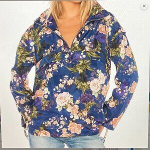 LPA- FLORAL SPRING ANORAK JACKET 360  /HALF ZIPPER/SIZE SMALL